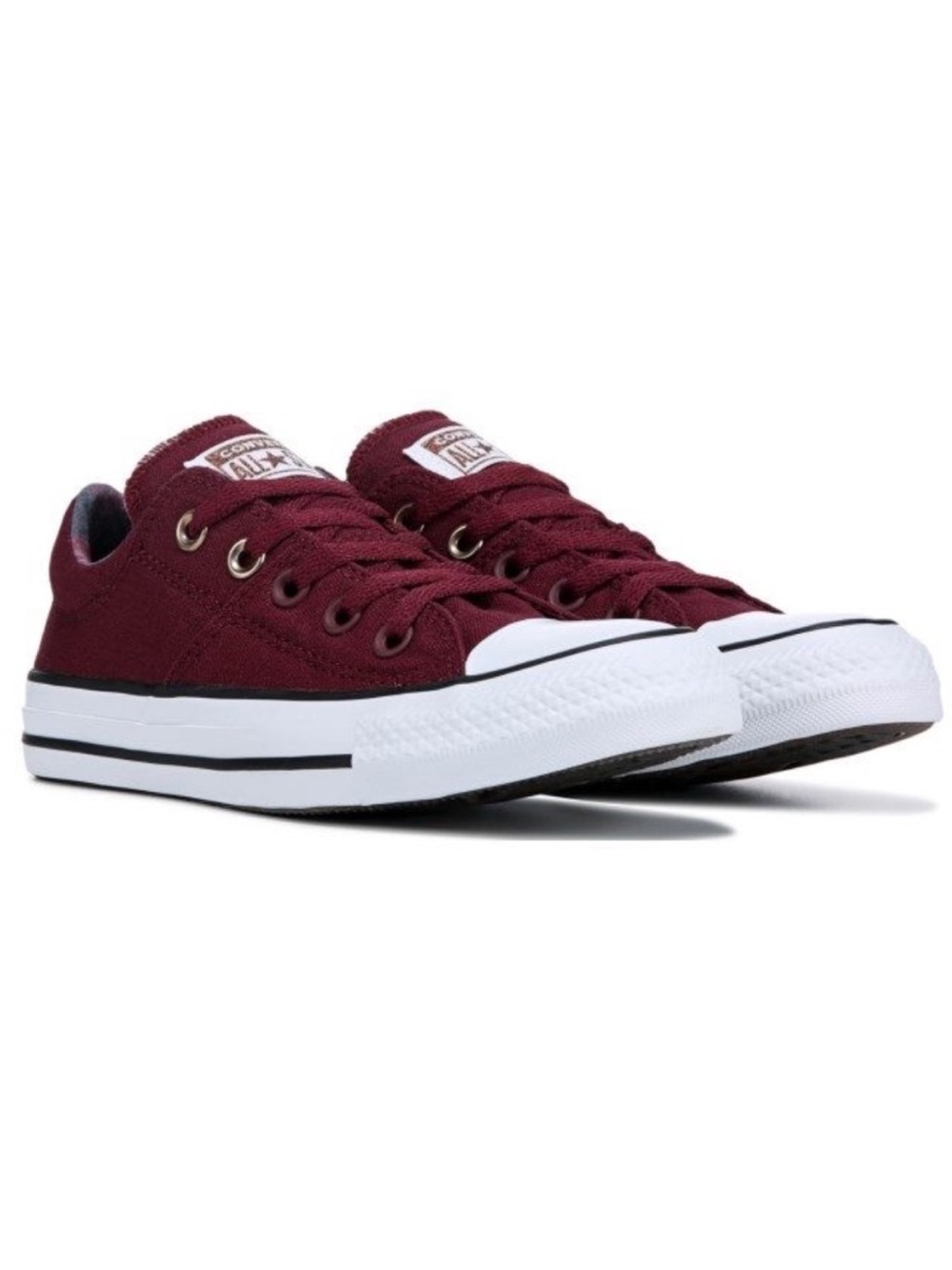 Converse Chuck Taylor All Star Madison Sneakers Maroon Plaid Interior Women’s 5